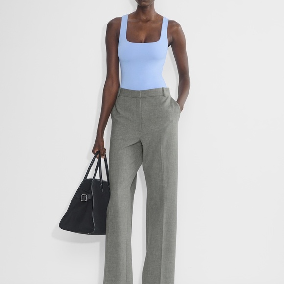 Aritzia Babaton Contour Square Neck Double Lined Bodysuit in Baby Blue size XS - Picture 4 of 13